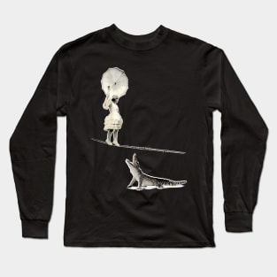 Foolish Mortal Girl on Tightrope Long Sleeve T-Shirt